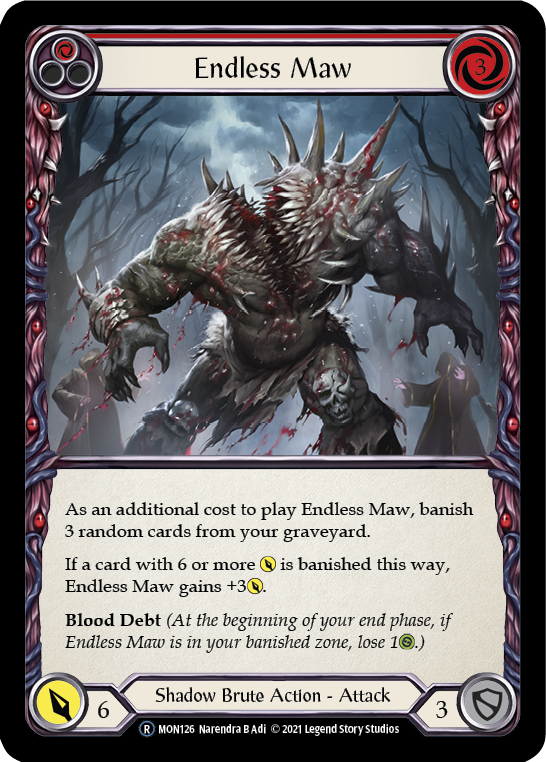 Endless Maw (Red) [Monarch Unlimited] Unlimited Rainbow Foil
