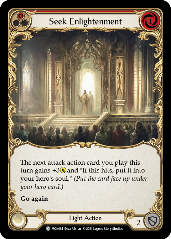 Seek Enlightenment (Red) [Monarch 1st Edition] 1st Edition Rainbow Foil