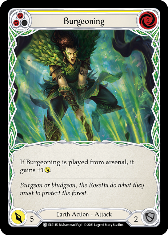 Burgeoning (Yellow) [Tales of Aria 1st Edition] 1st Edition Rainbow Foil