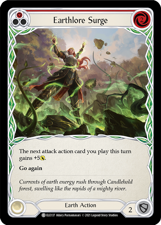Earthlore Surge (Red) [Tales of Aria 1st Edition] 1st Edition Rainbow Foil