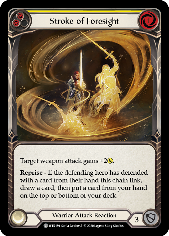 Stroke of Foresight (Yellow) [Welcome to Rathe Unlimited] Unlimited Rainbow Foil
