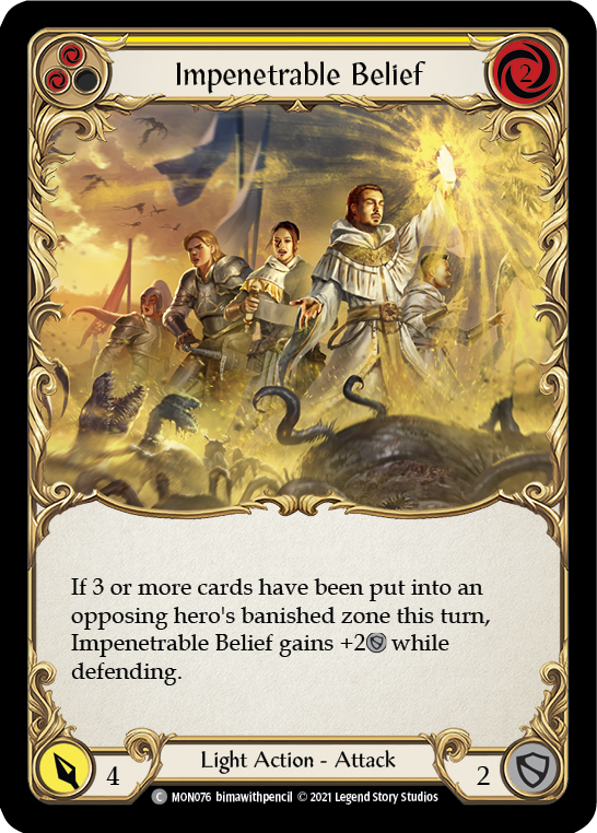 Impenetrable Belief (Yellow) [Monarch 1st Edition] 1st Edition Normal