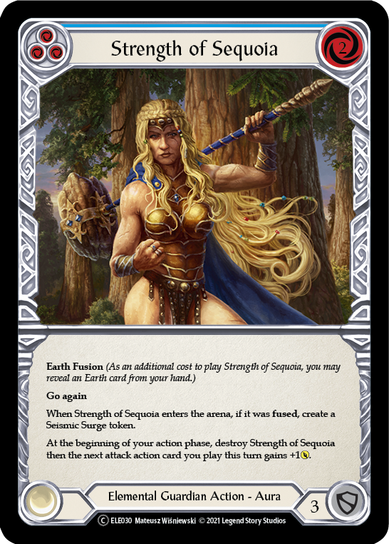 Strength of Sequoia (Blue) [Tales of Aria Unlimited] Unlimited Rainbow Foil