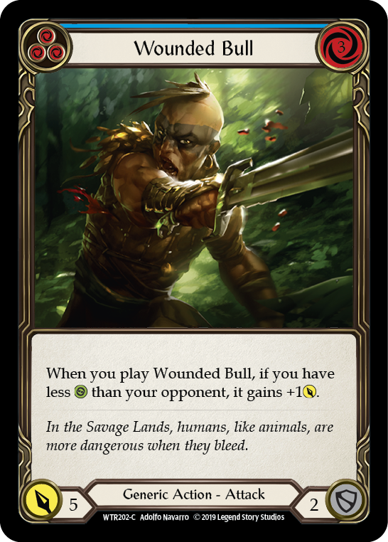 Wounded Bull (Blue) [Welcome to Rathe 1st Edition] Alpha Print Rainbow Foil