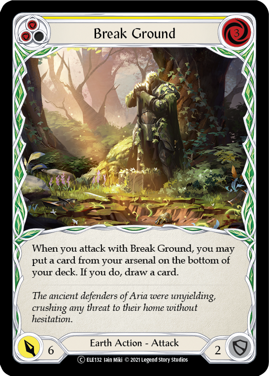 Break Ground (Yellow) [Tales of Aria Unlimited] Unlimited Rainbow Foil