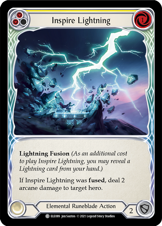 Inspire Lightning (Yellow) [Tales of Aria 1st Edition] 1st Edition Rainbow Foil