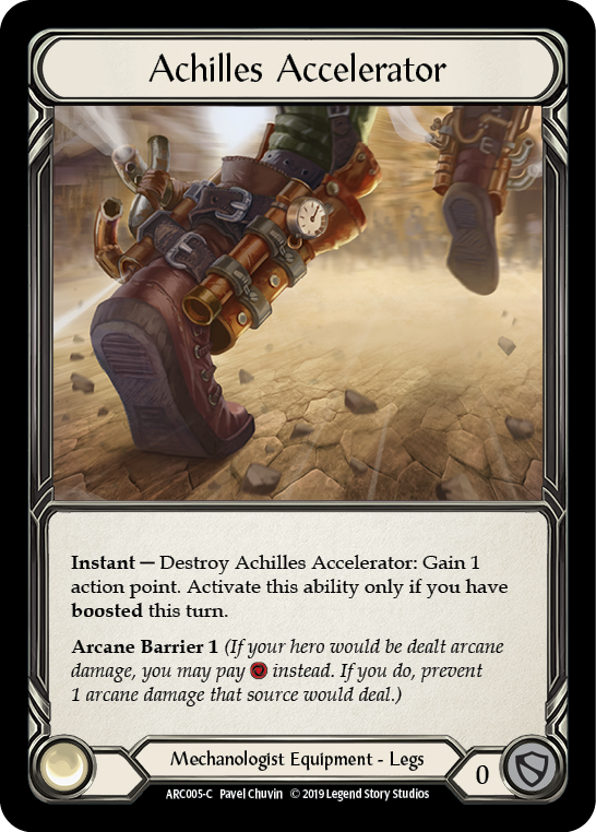 Achilles Accelerator [Arcane Rising 1st Edition] 1st Edition Cold Foil