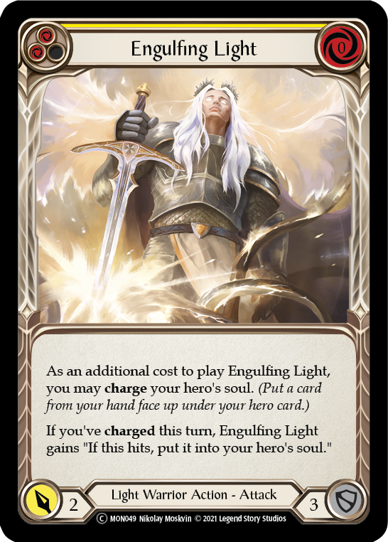 Engulfing Light (Yellow) [Monarch Unlimited] Unlimited Rainbow Foil