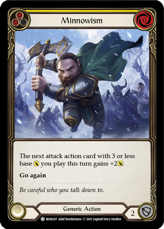 Minnowism (Yellow) [Monarch 1st Edition] 1st Edition Rainbow Foil