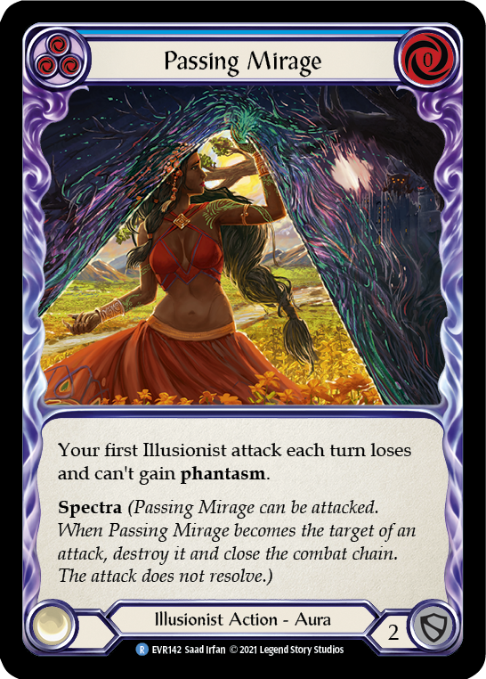 Passing Mirage (Blue) [Everfest] 1st Edition Rainbow Foil