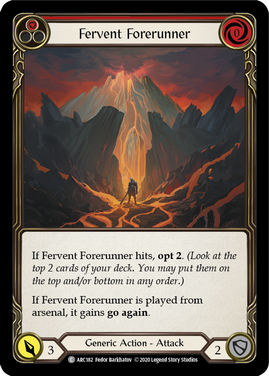 Fervent Forerunner (Red) [Arcane Rising Unlimited] Unlimited Rainbow Foil