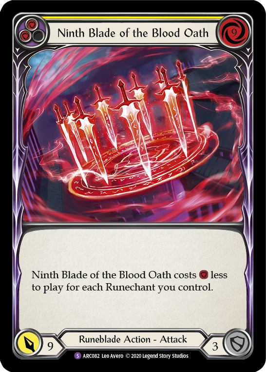 Ninth Blade of the Blood Oath [Arcane Rising Unlimited] Unlimited Rainbow Foil