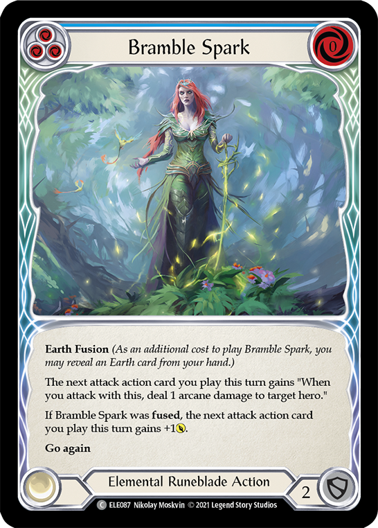 Bramble Spark (Blue) [Tales of Aria 1st Edition] 1st Edition Rainbow Foil