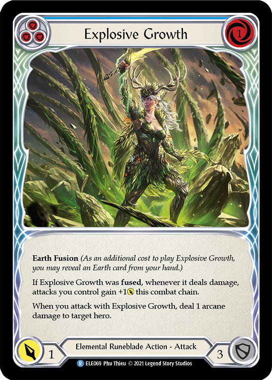 Explosive Growth (Blue) [Tales of Aria 1st Edition] 1st Edition Rainbow Foil