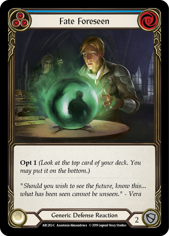Fate Foreseen (Blue) [Arcane Rising 1st Edition] 1st Edition Normal