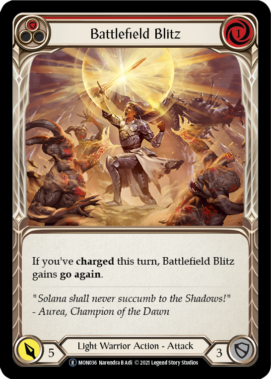 Battlefield Blitz (Red) [Monarch Unlimited] Unlimited Rainbow Foil