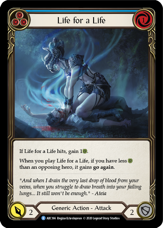 Life for a Life (Blue) [Arcane Rising Unlimited] Unlimited Normal