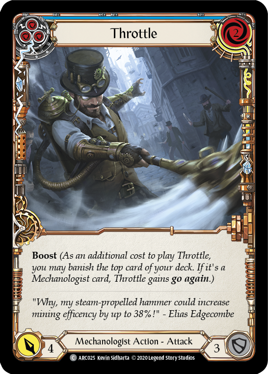 Throttle (Blue) [Arcane Rising Unlimited] Unlimited Rainbow Foil