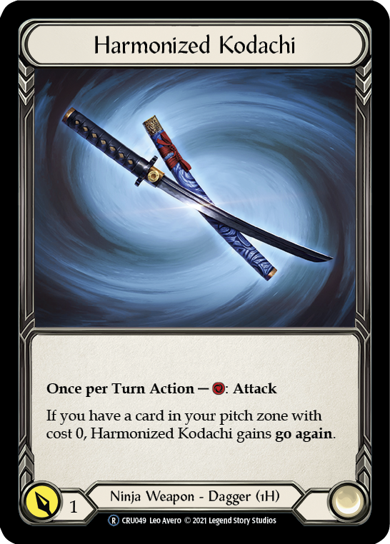 Harmonized Kodachi (CRU049) [Crucible of War Unlimited] Unlimited Rainbow Foil
