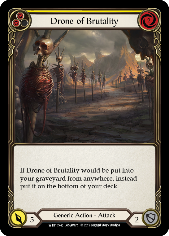 Drone of Brutality (Yellow) [Welcome to Rathe 1st Edition] Alpha Print Rainbow Foil