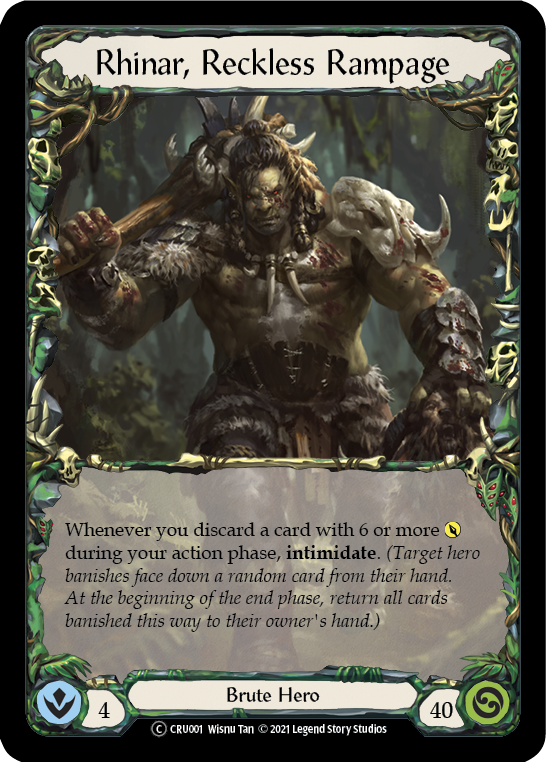 Rhinar, Reckless Rampage [Crucible of War Unlimited] Unlimited Normal