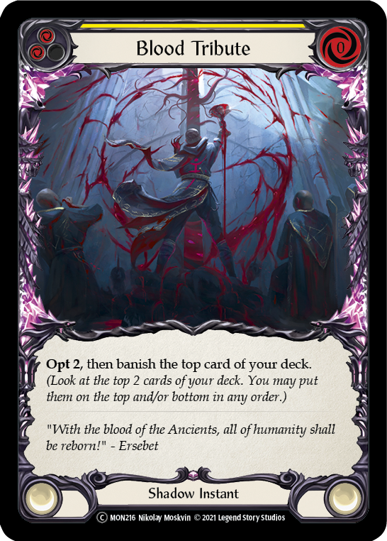 Blood Tribute (Yellow) [Monarch Unlimited] Unlimited Normal