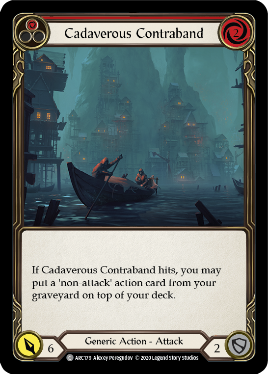Cadaverous Contraband (Red) [Arcane Rising Unlimited] Unlimited Rainbow Foil