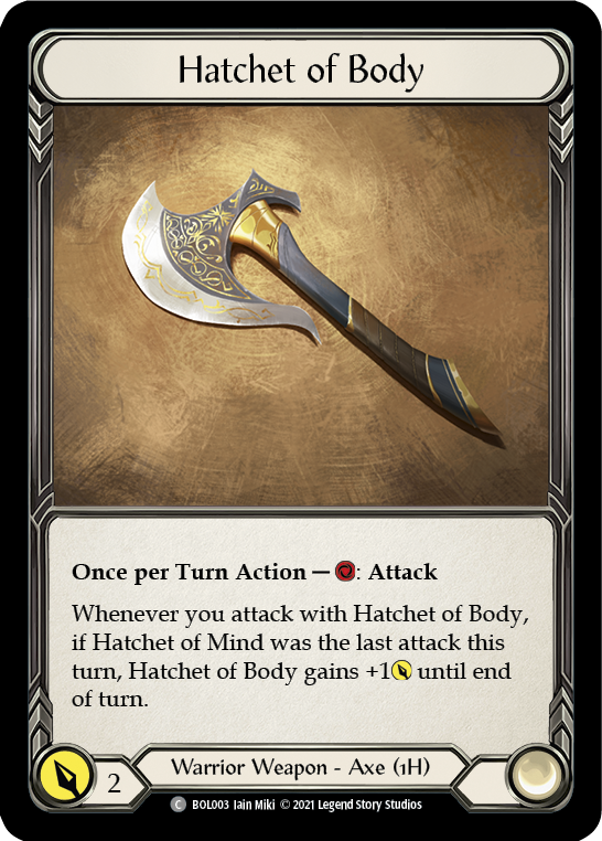 Hatchet of Body [Monarch Blitz Deck]