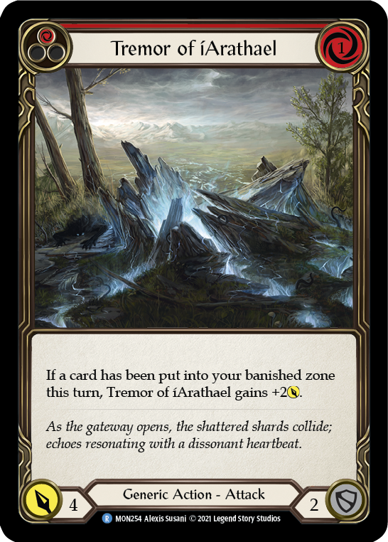 Tremor of iArathael (Red) [Monarch 1st Edition] 1st Edition Normal