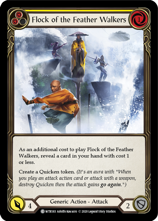 Flock of the Feather Walkers (Yellow) [Welcome to Rathe Unlimited] Unlimited Rainbow Foil