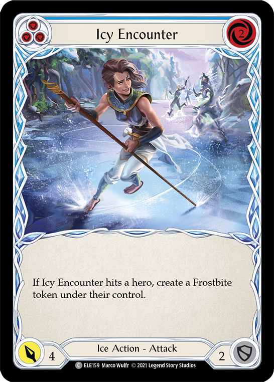 Icy Encounter (Blue) [Tales of Aria 1st Edition] 1st Edition Rainbow Foil