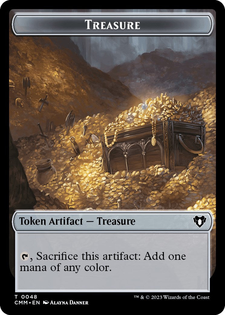 Treasure // Construct (0041) Double-Sided Token [Commander Masters Tokens]