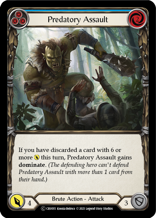 Predatory Assault (Blue) [Crucible of War Unlimited] Unlimited Rainbow Foil