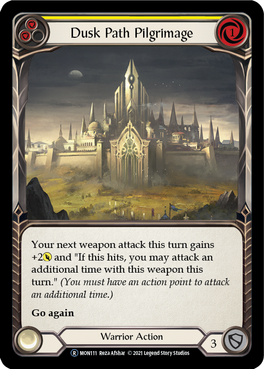 Dusk Path Pilgrimage (Yellow) [Monarch Unlimited] Unlimited Rainbow Foil