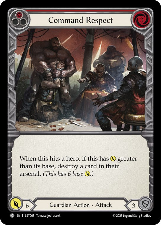 Command Respect (Red) [Heavy Hitters] (Betsy Blitz Deck)