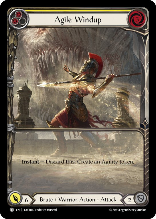 Agile Windup (Yellow) [Heavy Hitters] (Kayo Blitz Deck)