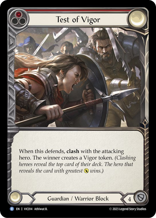Test of Vigor (Red) [Heavy Hitters] (Victor Blitz Deck)
