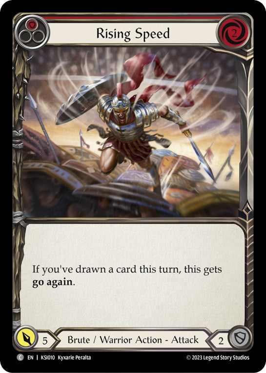Rising Speed (Red) [Heavy Hitters] (Kassai Blitz Deck)