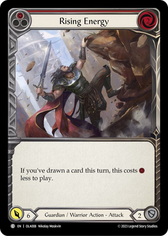 Rising Energy (Red) [Heavy Hitters] (Olympia Blitz Deck)