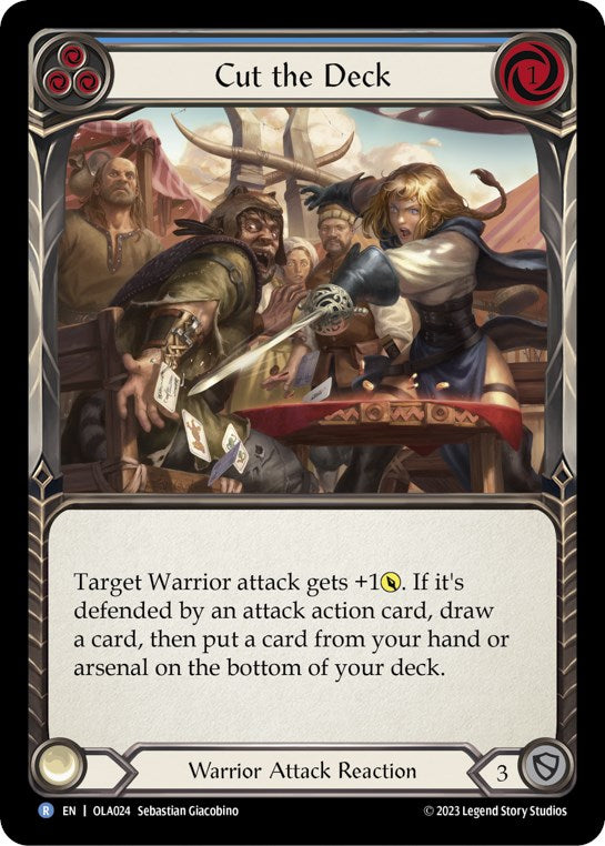 Cut the Deck (Blue) [Heavy Hitters] (Olympia Blitz Deck)
