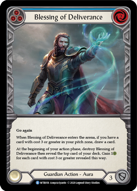 Blessing of Deliverance (Blue) [Welcome to Rathe Unlimited] Unlimited Rainbow Foil