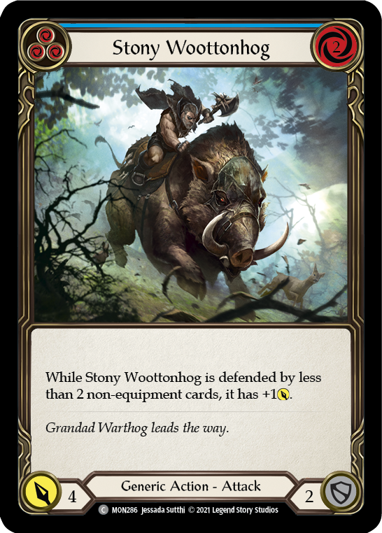 Stony Woottonhog (Blue) [Monarch 1st Edition] 1st Edition Normal