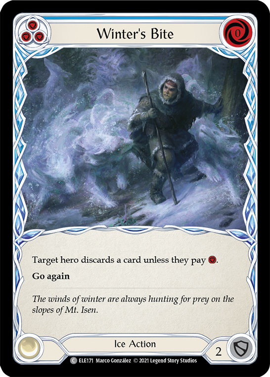 Winter's Bite (Blue) [Tales of Aria 1st Edition] 1st Edition Rainbow Foil