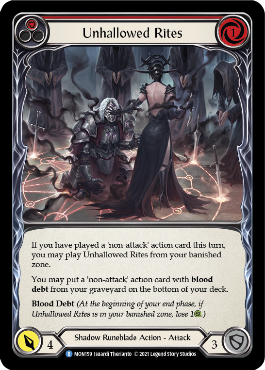 Unhallowed Rites (Red) [Monarch 1st Edition] 1st Edition Rainbow Foil