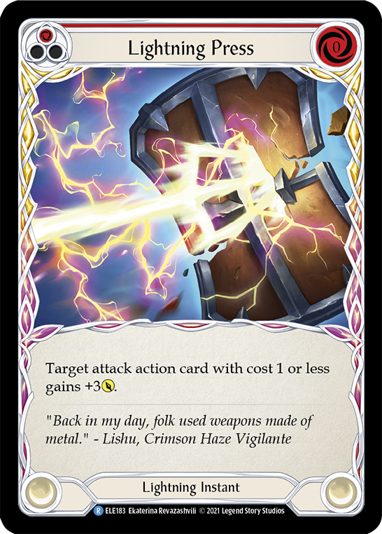 Lightning Press (Red) [Tales of Aria 1st Edition] 1st Edition Rainbow Foil