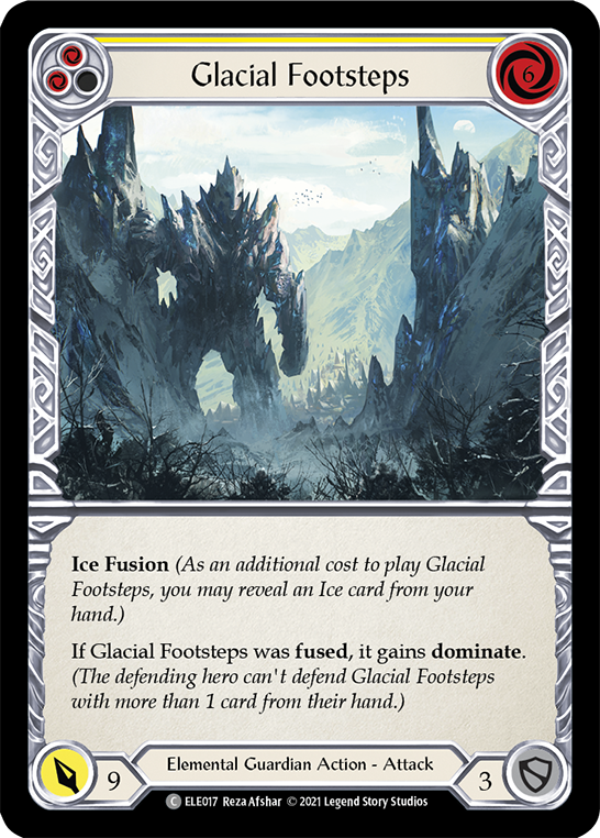 Glacial Footsteps (Yellow) [Tales of Aria 1st Edition] 1st Edition Rainbow Foil