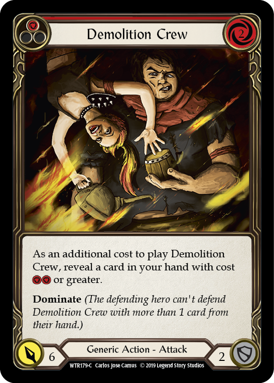Demolition Crew (Red) [Welcome to Rathe 1st Edition] Alpha Print Rainbow Foil