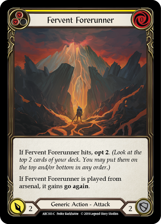 Fervent Forerunner (Yellow) [Arcane Rising 1st Edition] 1st Edition Normal