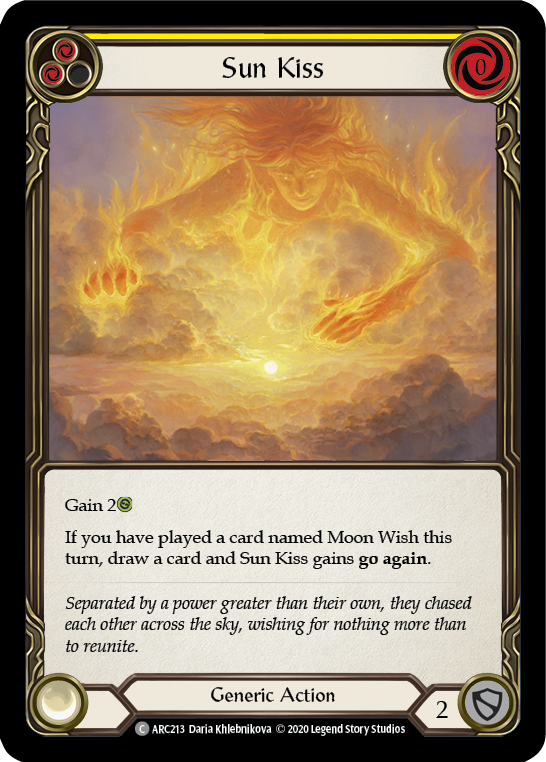 Sun Kiss (Yellow) [Arcane Rising Unlimited] Unlimited Rainbow Foil