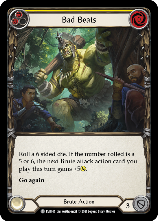 Bad Beats (Yellow) [Everfest] 1st Edition Rainbow Foil